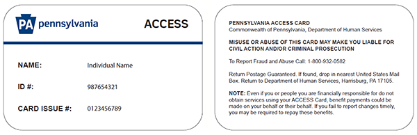 Pennsylvania ACCESS card